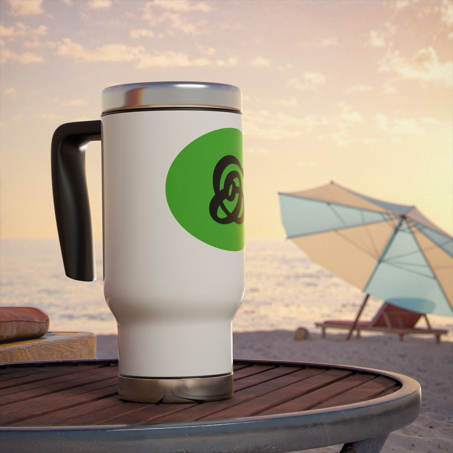 Travel Mug Stainless Steel - Tamil Third Alphabet இ