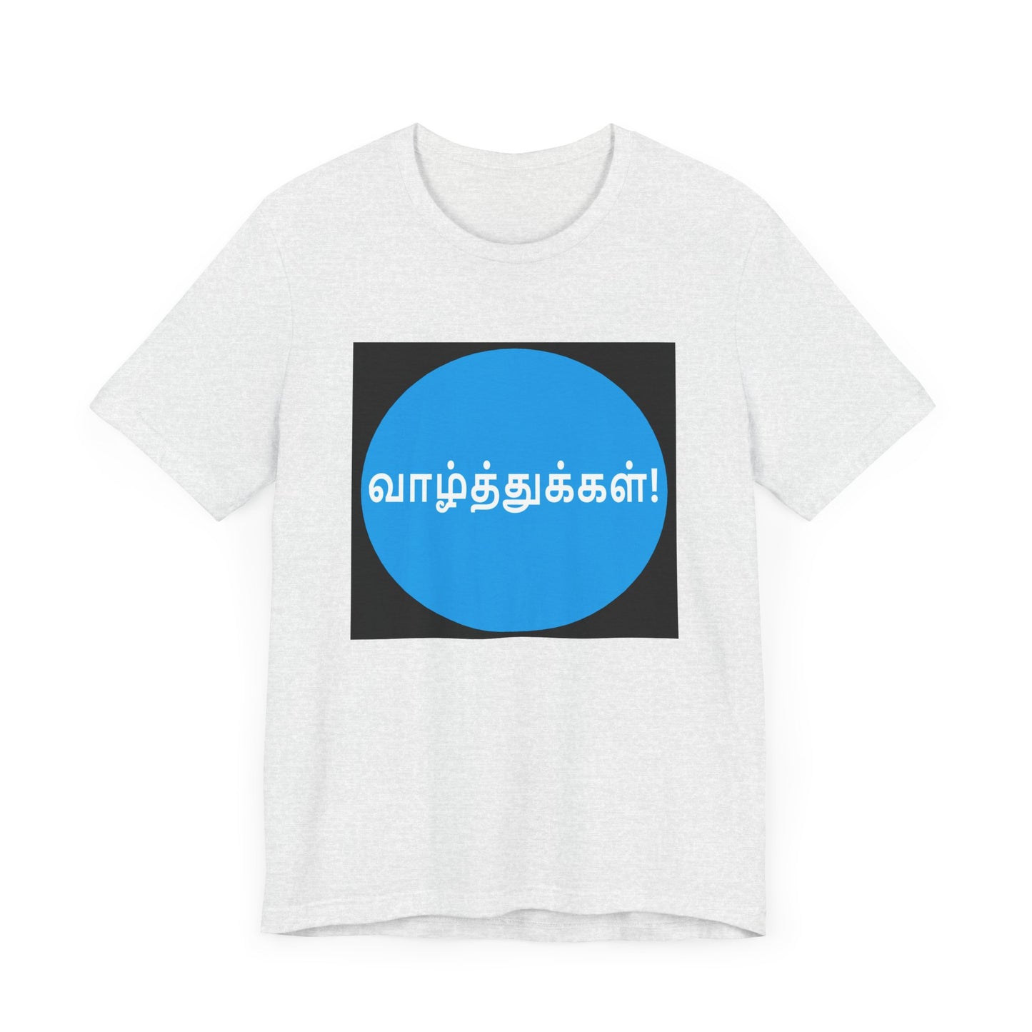 Tamil Wishes - Jersey Short Sleeve Tee - Blue in Black