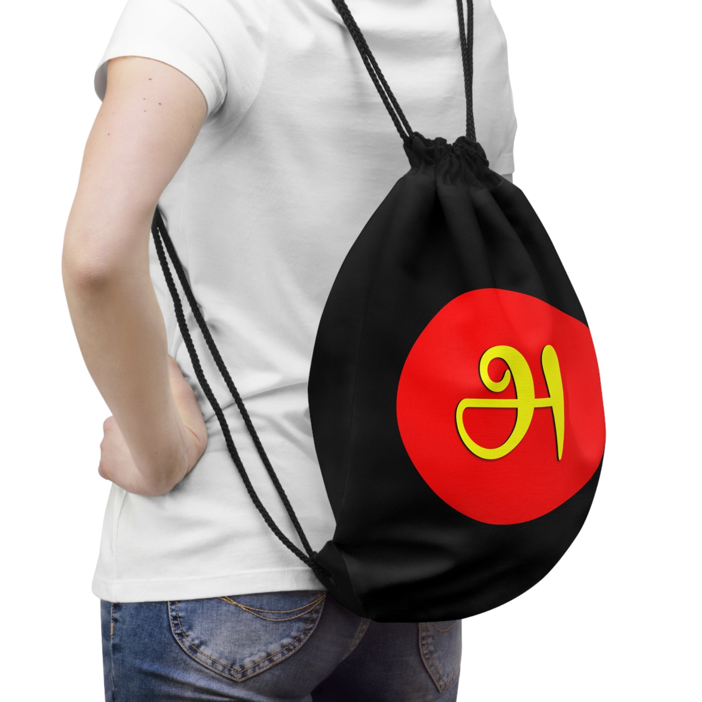 Tamil Alphabet Drawstring Bag அ