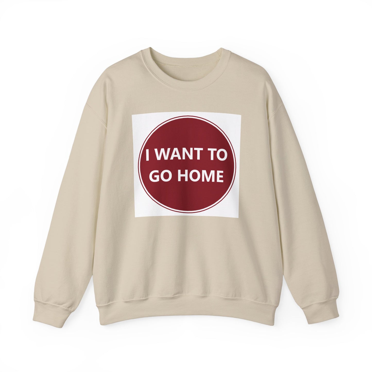 Cozy Home Long Sleeve Sweatshirt - I WANT TO GO HOME