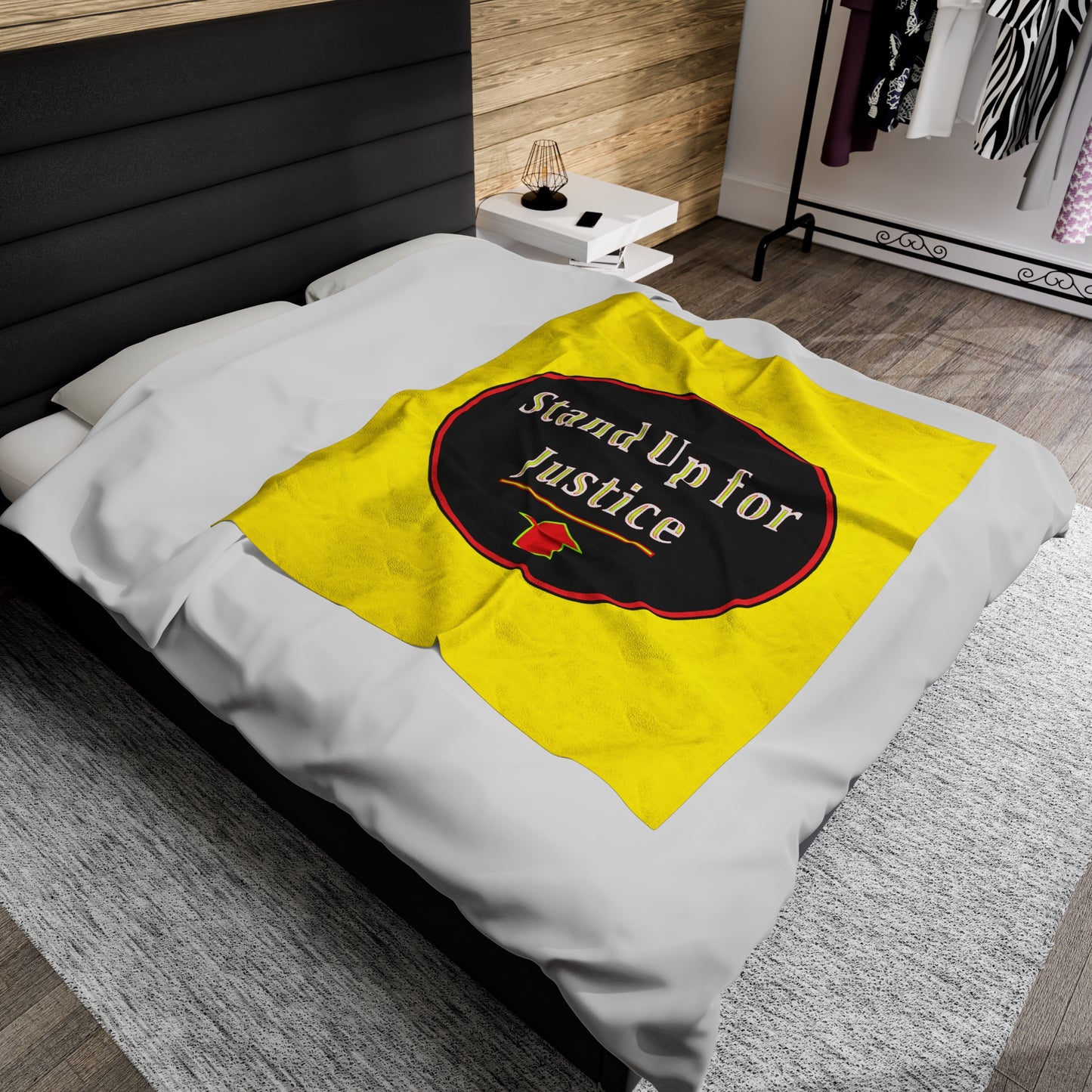 Velveteen Plush Blanket - Stand Up for Justice