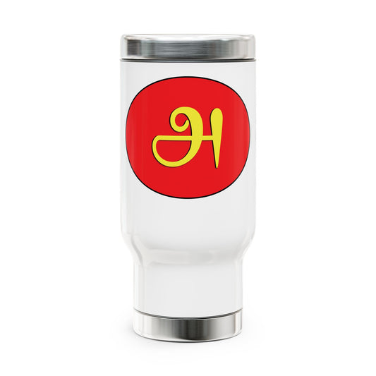 Travel Mug Stainless Steel - Tamil First Alphabet அ