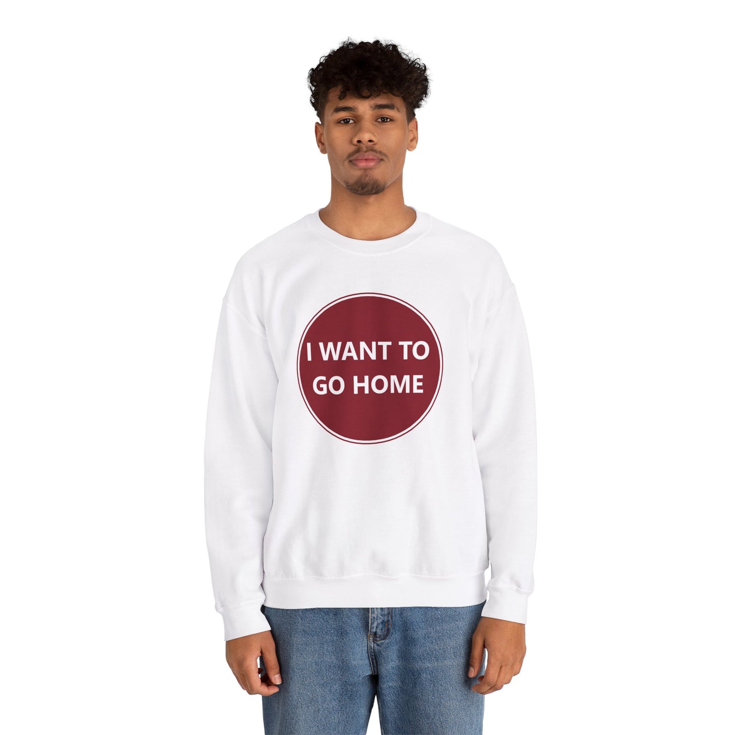 Cozy Home Long Sleeve Sweatshirt - I WANT TO GO HOME