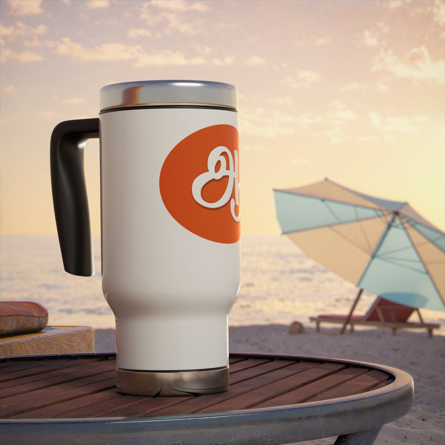 Travel Mug Stainless Steel - Tamil Second Alphabet ஆ