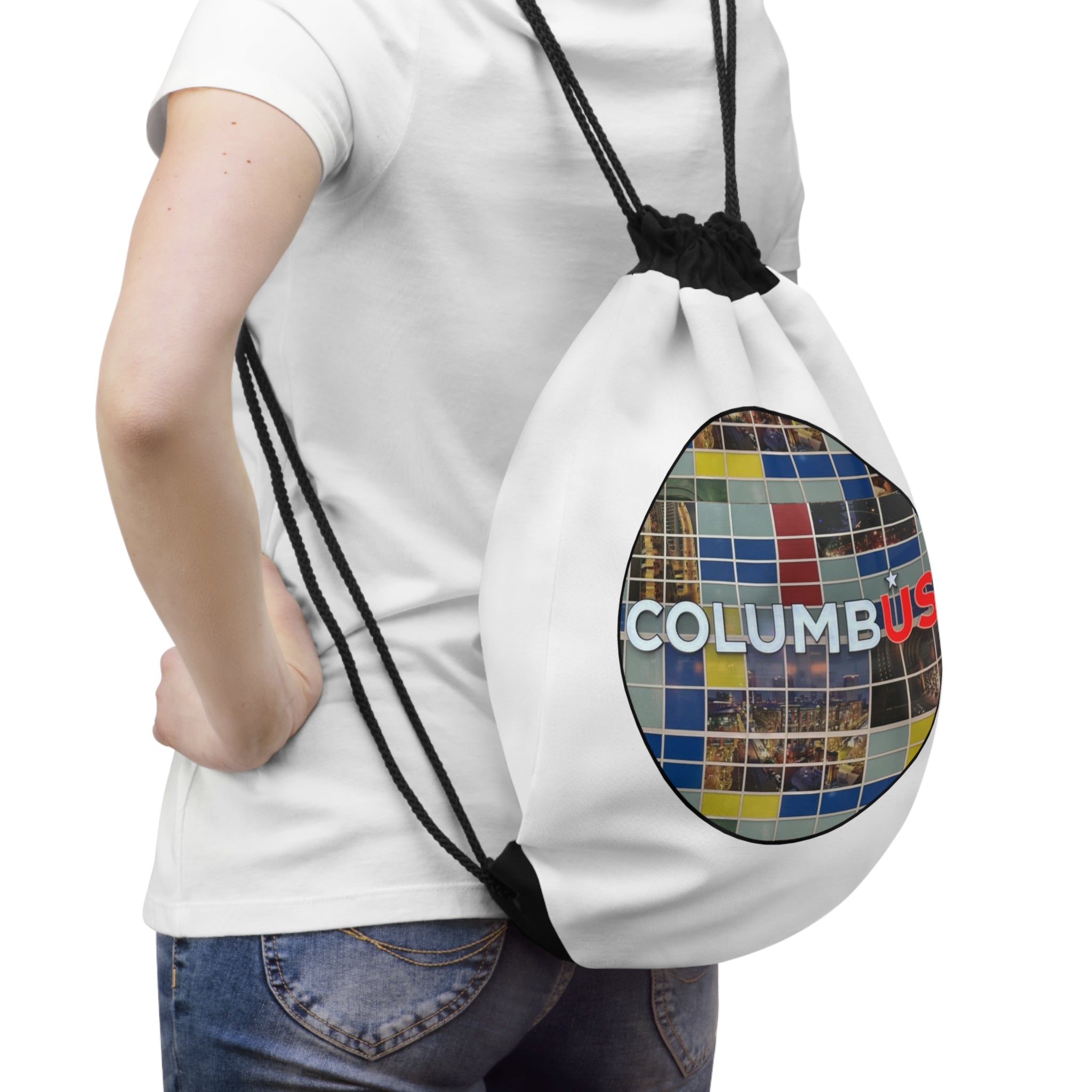 Drawstring Bag with City name Columbus