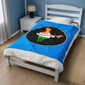 Velveteen Plush Blanket - I Love India