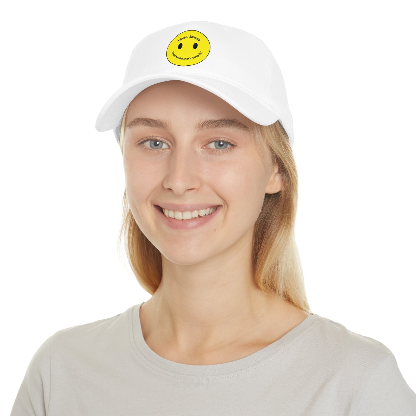 Low Profile Baseball Cap - I smile