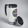 Stainless Steel Travel Mug with Handle, 14oz - Columbus