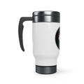 Stainless Steel Travel Mug with Handle, 14oz - I Love India