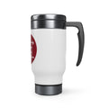 Stainless Steel Travel Mug with Handle, 14oz - Baseball getting bigger