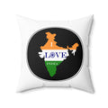 Spun Polyester Square Pillow - I Love India