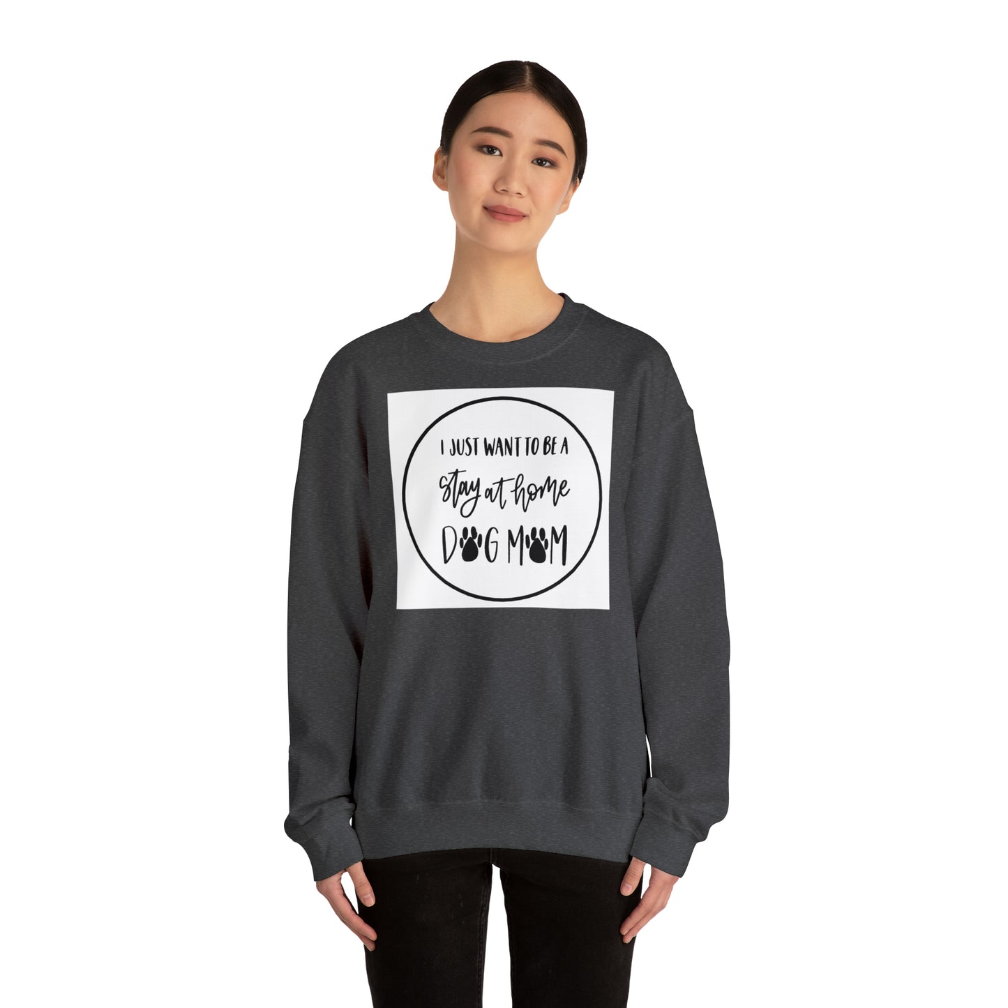 Unisex Heavy Blend™ Crewneck Sweatshirt - Stay Home Dog Mom