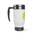 Stainless Steel Travel Mug with Handle, 14oz - I smile because