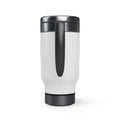 Stainless Steel Travel Mug with Handle, 14oz - Tamil Romantic Words நீங்க ரொம்ப அழகா இருக்கீங்க