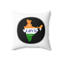 Spun Polyester Square Pillow - I Love India