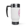 Stainless Steel Travel Mug with Handle, 14oz - Tamil Romantic Words நீங்க ரொம்ப அழகா இருக்கீங்க