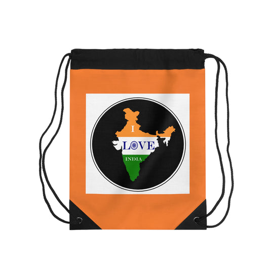 Drawstring Bag - I Love India