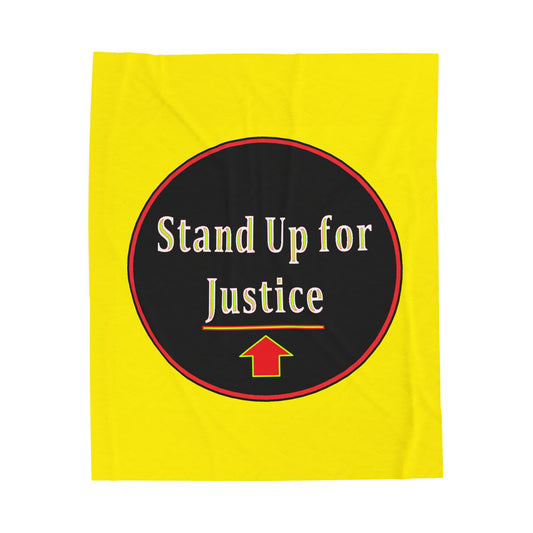 Velveteen Plush Blanket - Stand Up for Justice