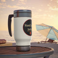 Stainless Steel Travel Mug with Handle, 14oz - Stand Up for Justice