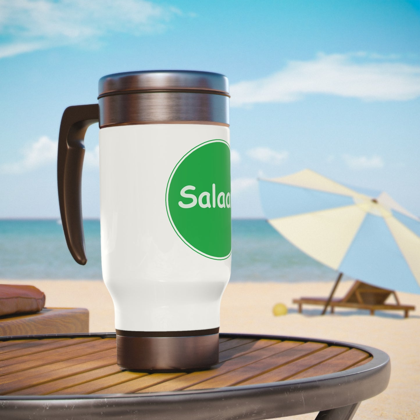 Stainless Steel Travel Mug with Handle, 14oz - Salaam