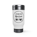 Stainless Steel Travel Mug with Handle, 14oz - Stay at home Dog Mom