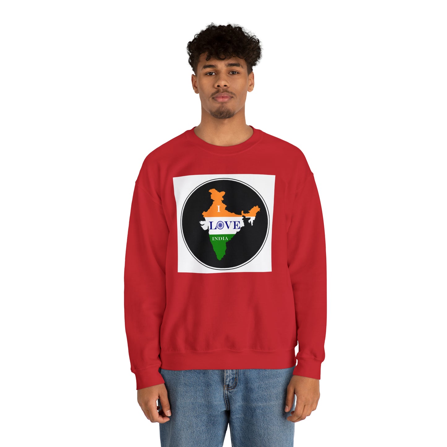 Unisex Heavy Blend™ Crewneck Sweatshirt - I Love India