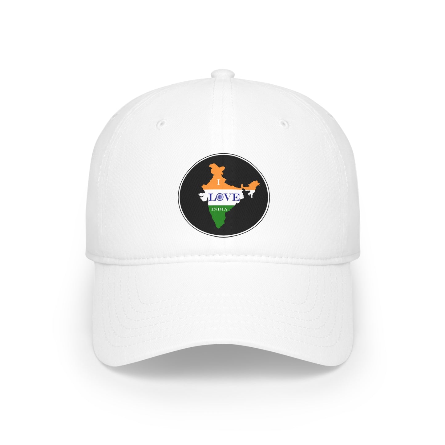 Low Profile Baseball Cap - I Love India