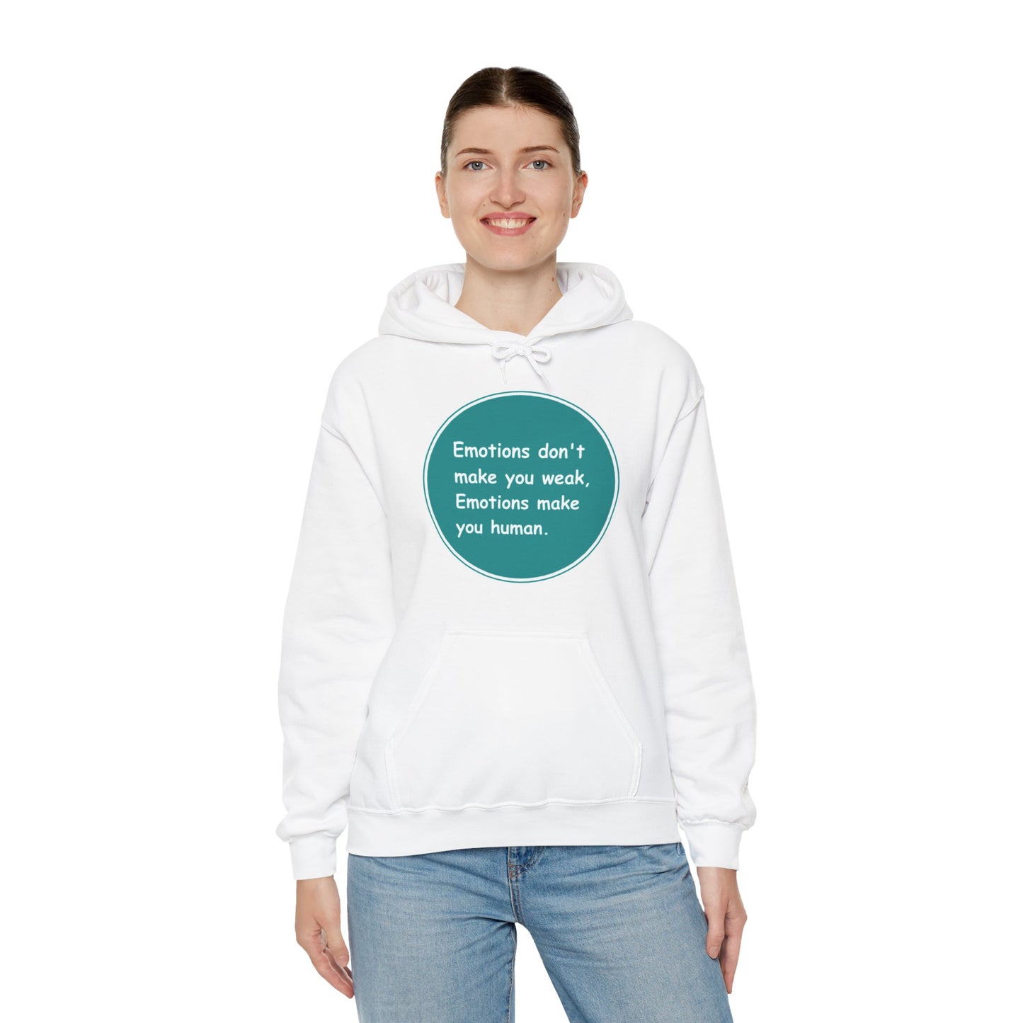 Unisex Heavy Blend™ Hooded Sweatshirt - Emotions dont make you week Emotions make you human