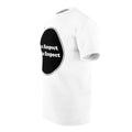 Unisex Cut & Sew Tee (AOP) - with Caption 'Give Respect Take Respect'